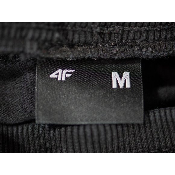 4F Jogger Sweatpants Men's Medium Cotton Tapered Elastic Waist Drawstring Grunge - Picture 3 of 6